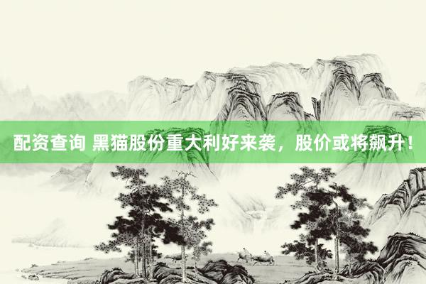 配资查询 黑猫股份重大利好来袭，股价或将飙升！