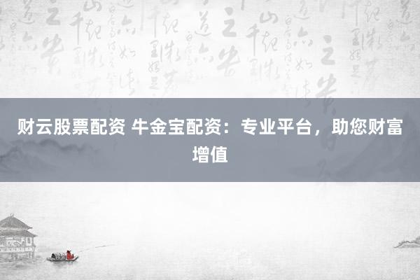 财云股票配资 牛金宝配资：专业平台，助您财富增值