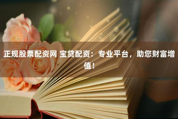 正规股票配资网 宝贷配资：专业平台，助您财富增值！
