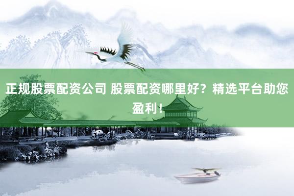 正规股票配资公司 股票配资哪里好？精选平台助您盈利！