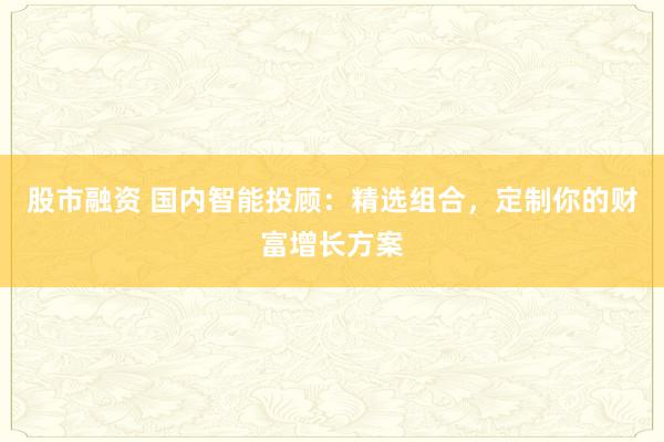 股市融资 国内智能投顾：精选组合，定制你的财富增长方案