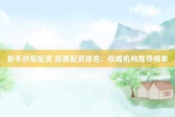 新手炒股配资 股票配资排名：权威机构推荐榜单