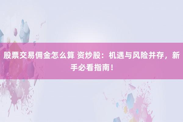 股票交易佣金怎么算 资炒股：机遇与风险并存，新手必看指南！