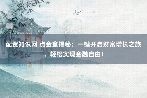 配资知识网 点金盒揭秘：一键开启财富增长之旅，轻松实现金融自由！