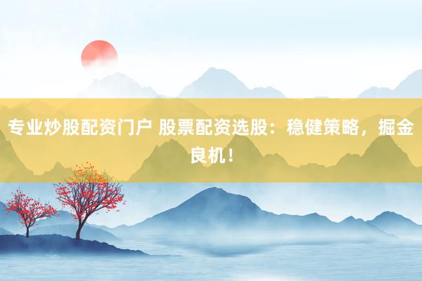 专业炒股配资门户 股票配资选股：稳健策略，掘金良机！