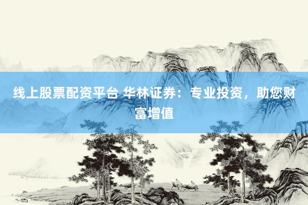 线上股票配资平台 华林证券：专业投资，助您财富增值