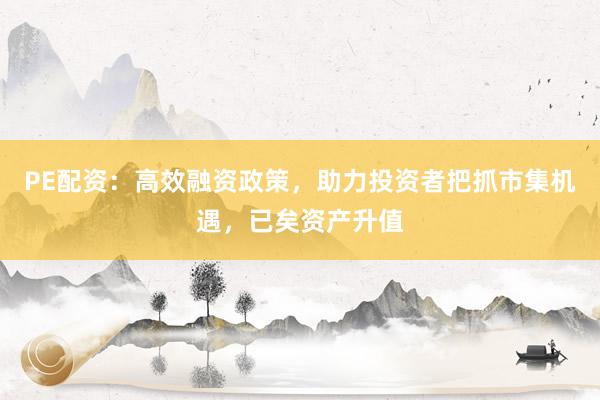 PE配资：高效融资政策，助力投资者把抓市集机遇，已矣资产升值