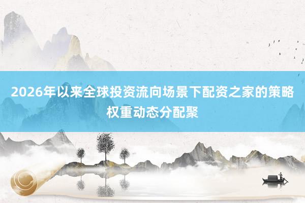 2026年以来全球投资流向场景下配资之家的策略权重动态分配聚