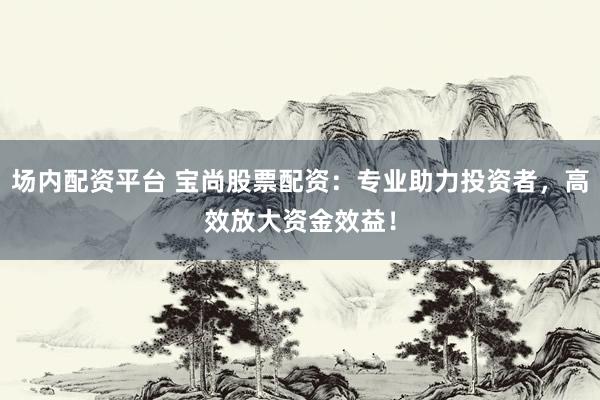 场内配资平台 宝尚股票配资：专业助力投资者，高效放大资金效益！